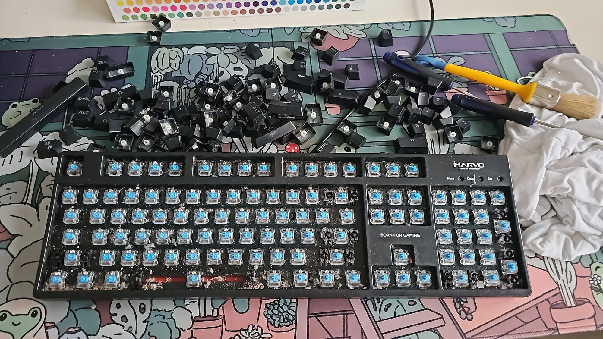 cleaning a mechanical kb