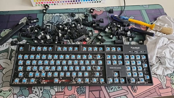 cleaning a mechanical kb